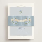 "Coastal crest" - Reception Cards in Ocean by Creo Study - Assembled with Belly Band