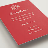 "Love in Bloom" - Reception Cards in Brick by Julia Liverton - Detail