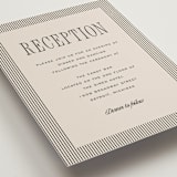 "Linea" - Reception Cards in Noir by Pixel and Hank - Detail