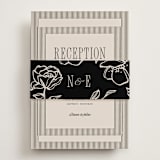 "Linea" - Reception Cards in Noir by Pixel and Hank - Assembled with Belly Band