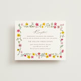 "Wildflower wreath" - Reception Cards in Peony by Yaling Hou Suzuki - Front