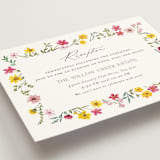 "Wildflower Wreath" - Reception Cards in Peony by Yaling Hou Suzuki - Detail