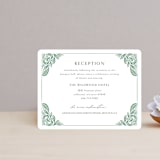 "Ornate" - Reception Cards in Sage by Jen Owens - Front