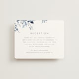 "Love Story" - Reception Cards in Indigo by Leah Bisch - Front