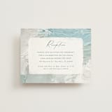 "Tidal Wave" - Reception Cards in Aqua by Hooray Creative - Front