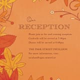 "Fall in Love" - Reception Cards in Autumn by Morgan Ramberg - Detail