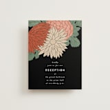 "Kota" - Reception Cards in Onyx by Nazia Hyder - Front