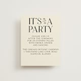 "Floral Emblem" - Reception Cards in Cream by Baumbirdy - Front