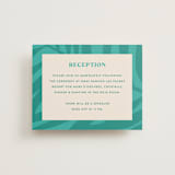 "The Palm" - Reception Cards in Flamingo by Pixel and Hank - Front