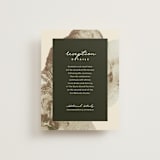 "Organic Elegance" - Reception Cards in Sand by Carrie Moradi - Front