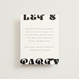 "boba" - Reception Cards in Onyx by Up Up Creative - Front