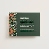 "Bridal Bouquet" - Reception Cards in Verde by Kindred Fields - Front