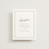 "Arcadia" - Reception Cards in Noir by Olivia Raufman - Front