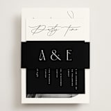 "Everly" - Reception Cards in Pearl by Christie Garcia - Assembled with Belly Band