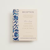 "Gilded" - Reception Cards in Cerulean by GeekInk Design - Front