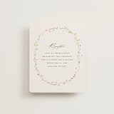 "delicate florals" - Reception Cards in Snow by Lori Wemple - Front
