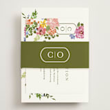 "Garland Monogram" - Reception Cards in Summer by Angela Marzuki - Assembled with Belly Band