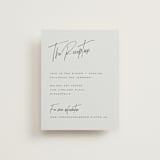 "Signature Script" - Reception Cards in Mint by Michelle Taylor - Front