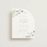"Sweeping Meadow" - Reception Cards in Aquamarine by Everett Paper Goods - Front