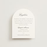 "Classically Elegant" - Reception Cards in Snow by Brandy Folse - Front