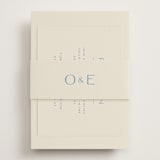 "Brooklyn" - Reception Cards in Cerulean by Ellen Schlegelmilch - Assembled with Belly Band