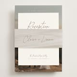 "Full Photo" - Reception Cards in Chiffon by Orasie - Assembled with Belly Band