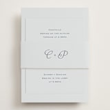 "Modernne" - Reception Cards in Powder by Carolyn MacLaren - Assembled with Belly Band