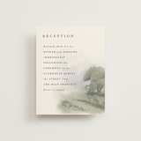 "Hillside" - Reception Cards in Moss by Hannah Williams - Front