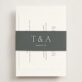 "In Love" - Reception Cards in Cotton by Vanessa Doyle - Assembled with Belly Band