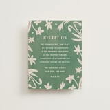 "Friendly Flowers" - Reception Cards in Emerald by Ani Somi - Front