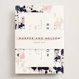 "artful celebration" - Reception Cards in Blush by Qing Ji - Assembled with Belly Band