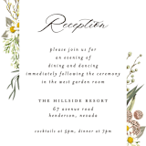 "Organic Florals" - Reception Cards in Blush by Susan Moyal - Detail