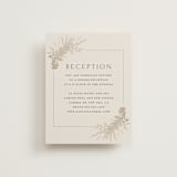 "Preserved Fall Botanicals" - Reception Cards in Linen by Erin Deegan - Front