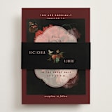 "Museum" - Reception Cards in Burgundy by Nazia Hyder - Assembled with Belly Band