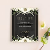 "jewel" - Reception Cards in Onyx by Susan Moyal - Front