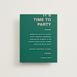 "Bold Type" - Reception Cards in Parrot by Owl and Toad - Front