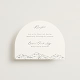 "Mountainview" - Reception Cards in Pewter by Sarah Brown - Front