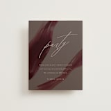 "Garnet" - Reception Cards in Walnut by Olivia Kanaley Inman - Front