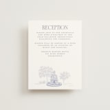 "Southern Charm Toile" - Reception Cards in Periwinkle by Jenna Holcomb - Front