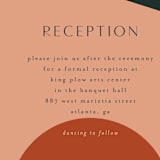 "Bold Geometric" - Reception Cards in Terracotta by Morgan Kendall - Detail