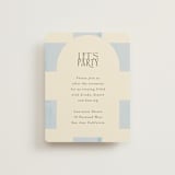 "Checker Wash" - Reception Cards in Ivory by Baumbirdy - Front