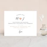 "Heartbeat" - Reception Cards in Petal by Sarah Curry - Front