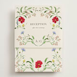 "Wild meadow" - Reception Cards in Elder Flower by Sarah Knight - Assembled with Belly Band