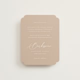 "Ophelia" - Reception Cards in Dusty Rose by Kelly Schmidt - Front