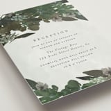 "Foliage Wreath" - Reception Cards in Evergreen by Grace Kreinbrink - Detail