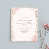 "Fantasy Floral Bride" - Reception Cards in Blush by Phrosné Barwood - Front