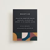 "Abstract Jewels" - Reception Cards in Noir by Maria Alou - Front