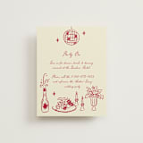 "Vintage Lovers" - Reception Cards in Champagne by Helena Vitto - Front