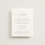 "Handwritten" - Reception Cards in Obsidian by Jennifer Postorino - Front