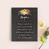 "Plentiful Blossoms" - Reception Cards in Soft Peach by Faith Harlow - Front